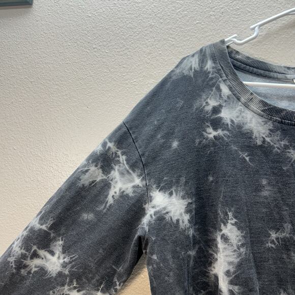 Jane & Delancey Tie-Dye Sweatshirt Black Pullover Long Sleeve Sz L Crewneck - Picture 2 of 7